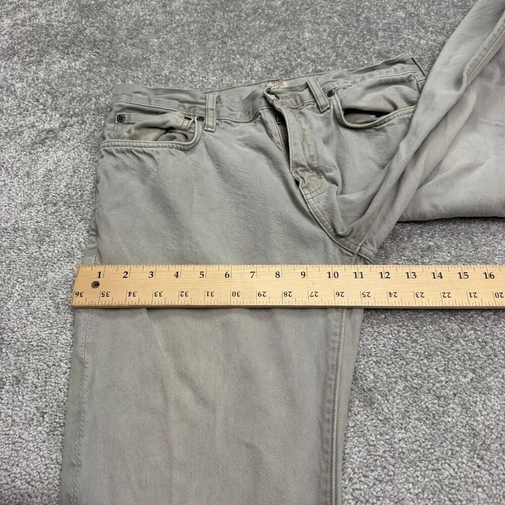 J.Crew Vintage Slim Fit Denim Jeans Mens 33x32 Gray Cotton Straight Leg Casual